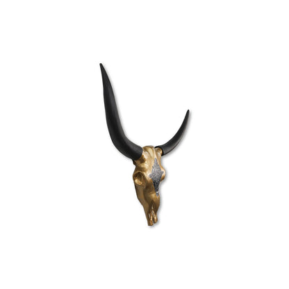 Buffalo head - Small - 60x60x10cm - Metal - Gold/Black