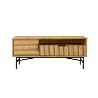 TV Cabinet - Scandinavian - Oak Veneer - Natural/Black