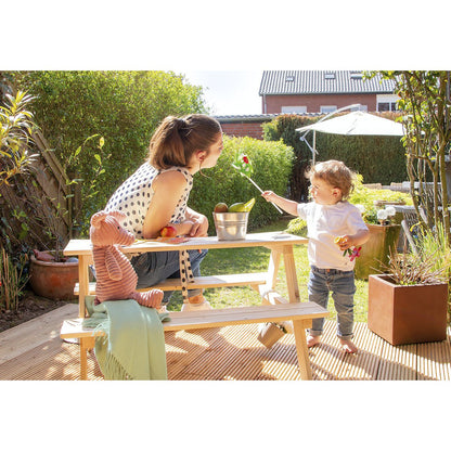 Children's picnic table 'Nicki for 4' - Natural