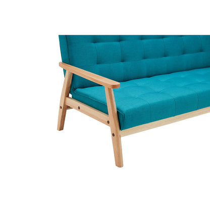 Sofa bed - Scandinavian - 190x85x81cm - Blue/Natural