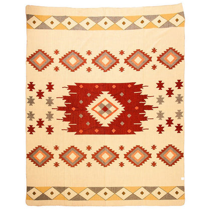 Ecuadorian Alpaca Blanket - Native Blanket - Quilotoa Red