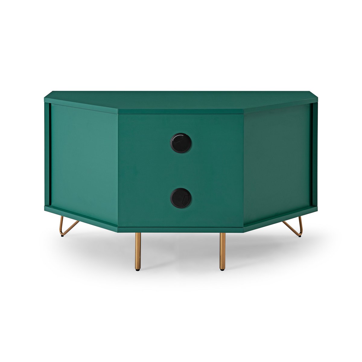 TV Cabinet - Corner - Scandinavian - Green/Gold