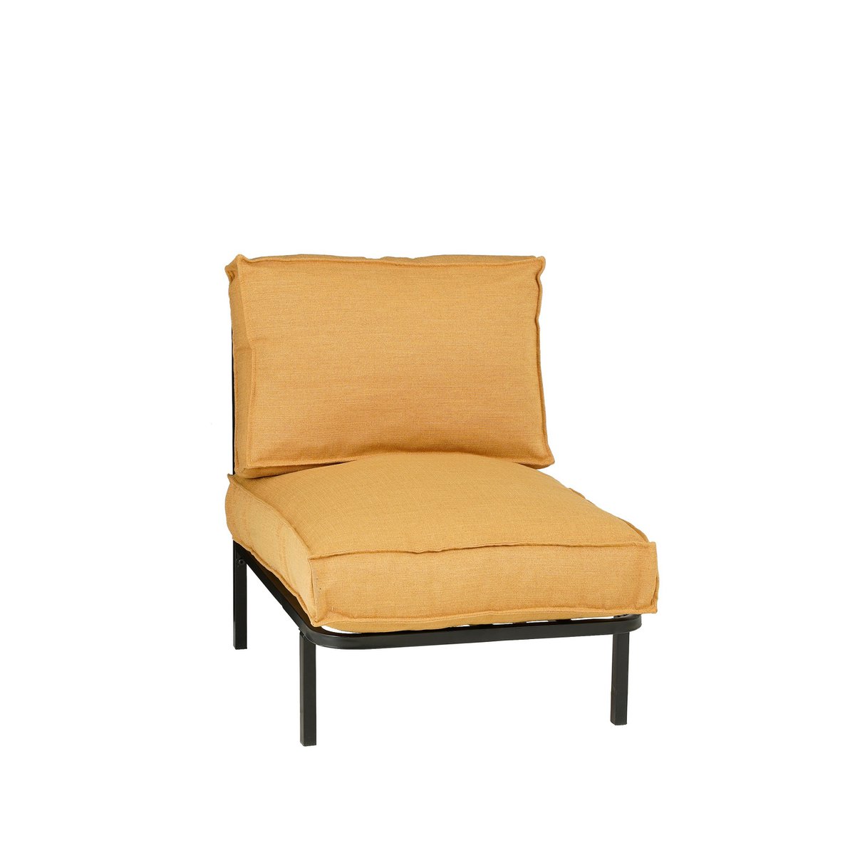 Loungestoel 'Celo' - L62 x B83 x H78 cm - Metaal - Zwart