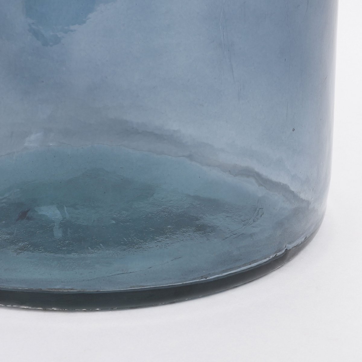 Flaschenvase 'Rioja' - H100 x Ø21 cm - Recyceltes Glas - Hellblau