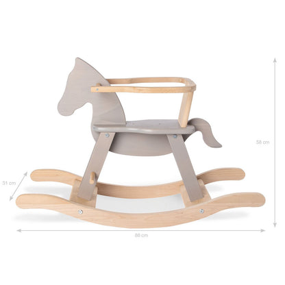 Rocking Horse with Ring 'Pinolino' - Grey/Natural