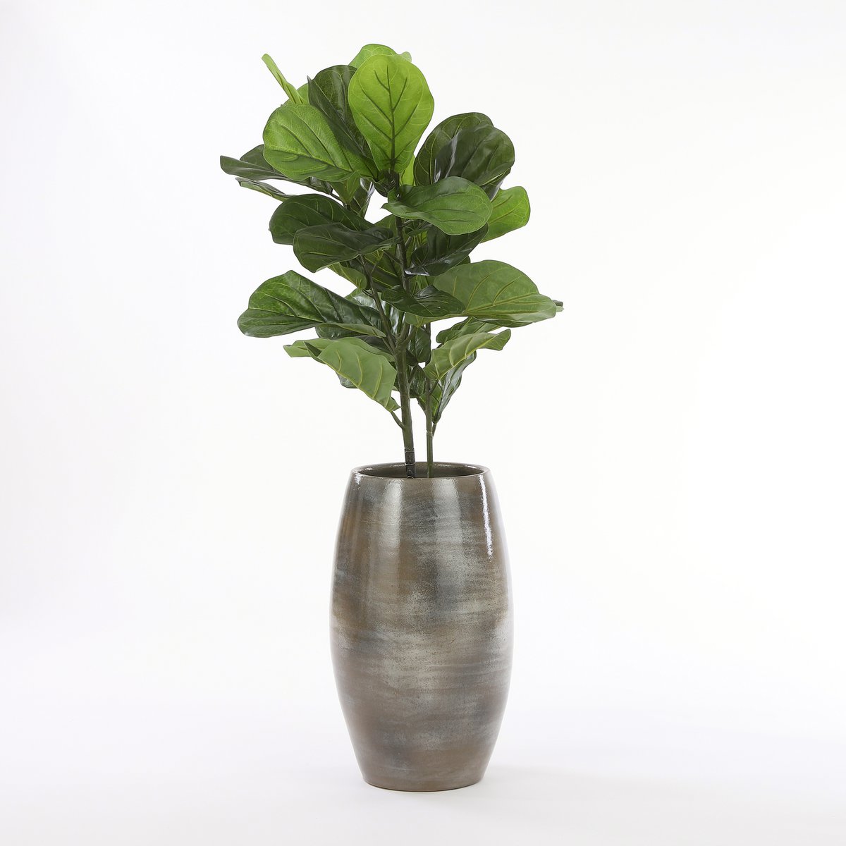 Kunstplant 'Ficus Lyrata' - H100 x Ø60 cm - Groen