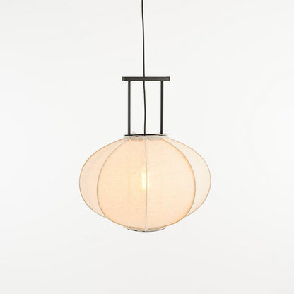 Hanglamp 'Pego' - H55 x Ø50 cm - Linnen - Off White