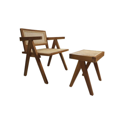 Armchair - 58x60x79cm - Teak/Rattan - Natural