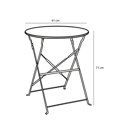 Bistroset 'Laurence' - Set van 3 - Metaal - Lichtgroen