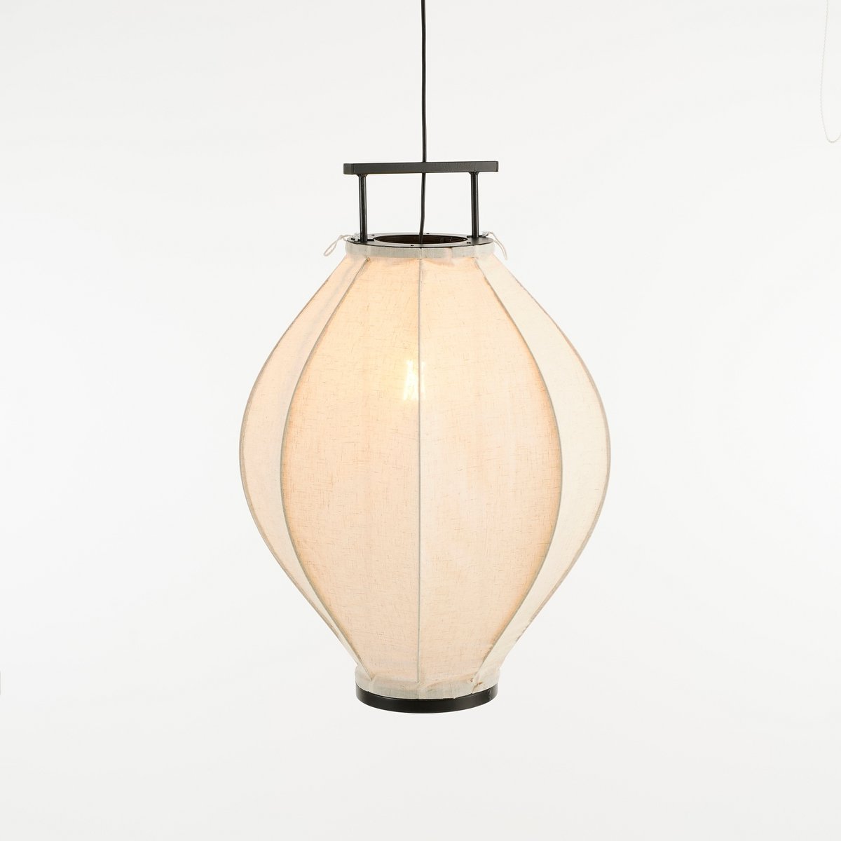 Hanging lamp 'Pego' - H73 x Ø54 cm - Linen - Off White