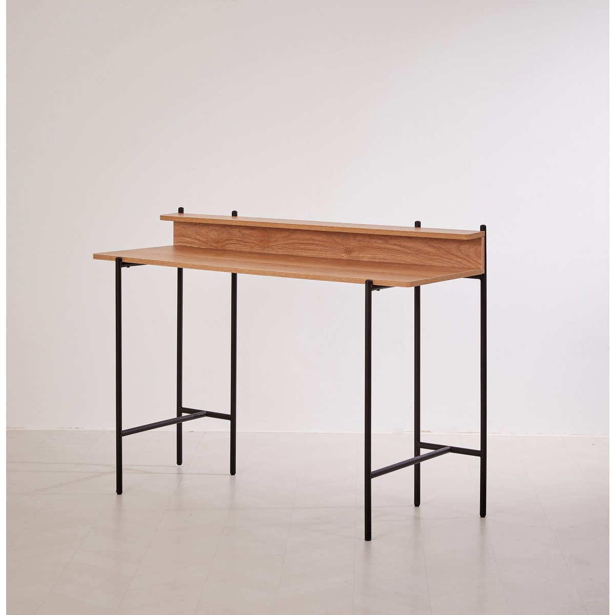 Desk - Metal/Wood - 120x85.5x46cm - Natural/Black