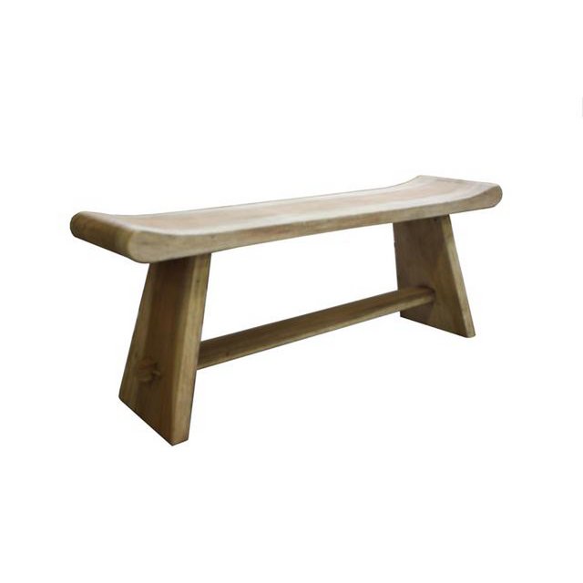 Decorative Bench 'Rondo' - 120cm - Munggur - Natural