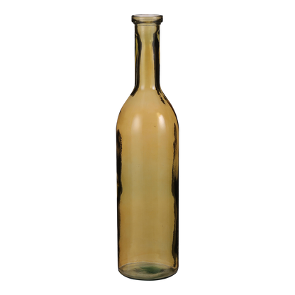 Flaschenvase 'Rioja' - H75 x Ø18 cm - Recyceltes Glas - Ocker