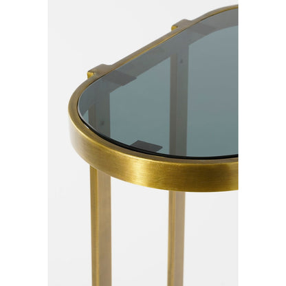 Side table 'Kevin' - Set of 2 - L54 x W34 x H56 cm - Metal - Gold