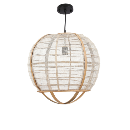 Hanging lamp 'Pella' - H44 x Ø45 cm - Linen - Beige