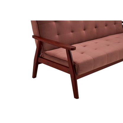 Schlafsofa – skandinavisch – 190 x 85 x 81 cm – Rosa/Kirsche