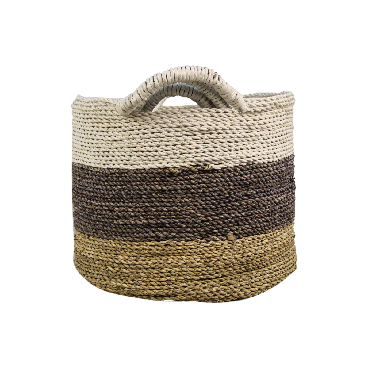 Basket set - 3-piece - Natural/Purple/White