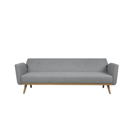 Schlafsofa – Skandinavisch – 212 x 85 x 79 cm – Hellgrau/Natur