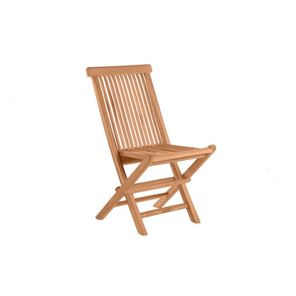 Garden chair - Set of 2 - Teak wood - 47x89x57cm - Natural