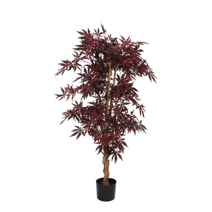 Artificial plant 'Maple' - H140 x Ø80 cm - Red