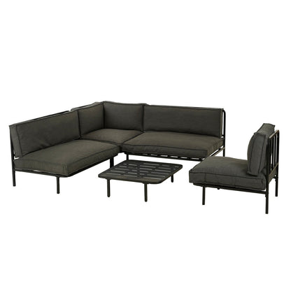 Loungetafel 'Celo' - L80 x B80 x H23 cm - Metaal - Zwart