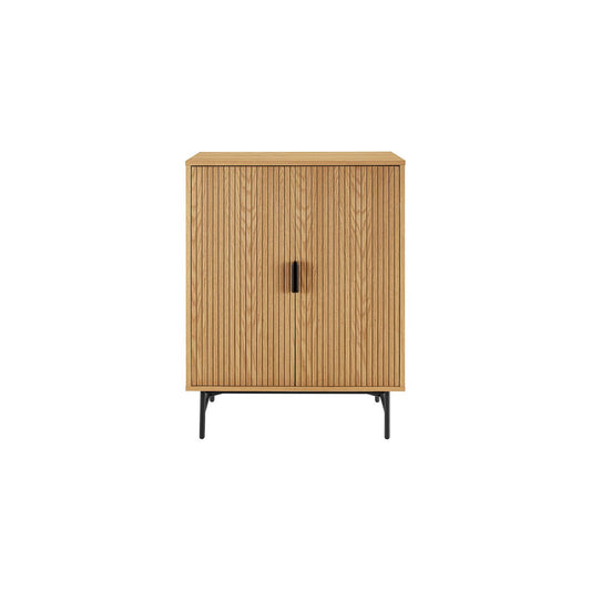 Cabinet - Scandinavian - Oak Veneer - Natural/Black