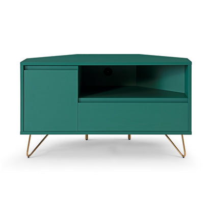 TV Cabinet - Corner - Scandinavian - Green/Gold