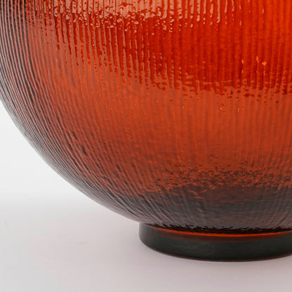 Bottle Vase 'Firenza' - H42 x Ø34 cm - Recycled Glass - Dark Brown