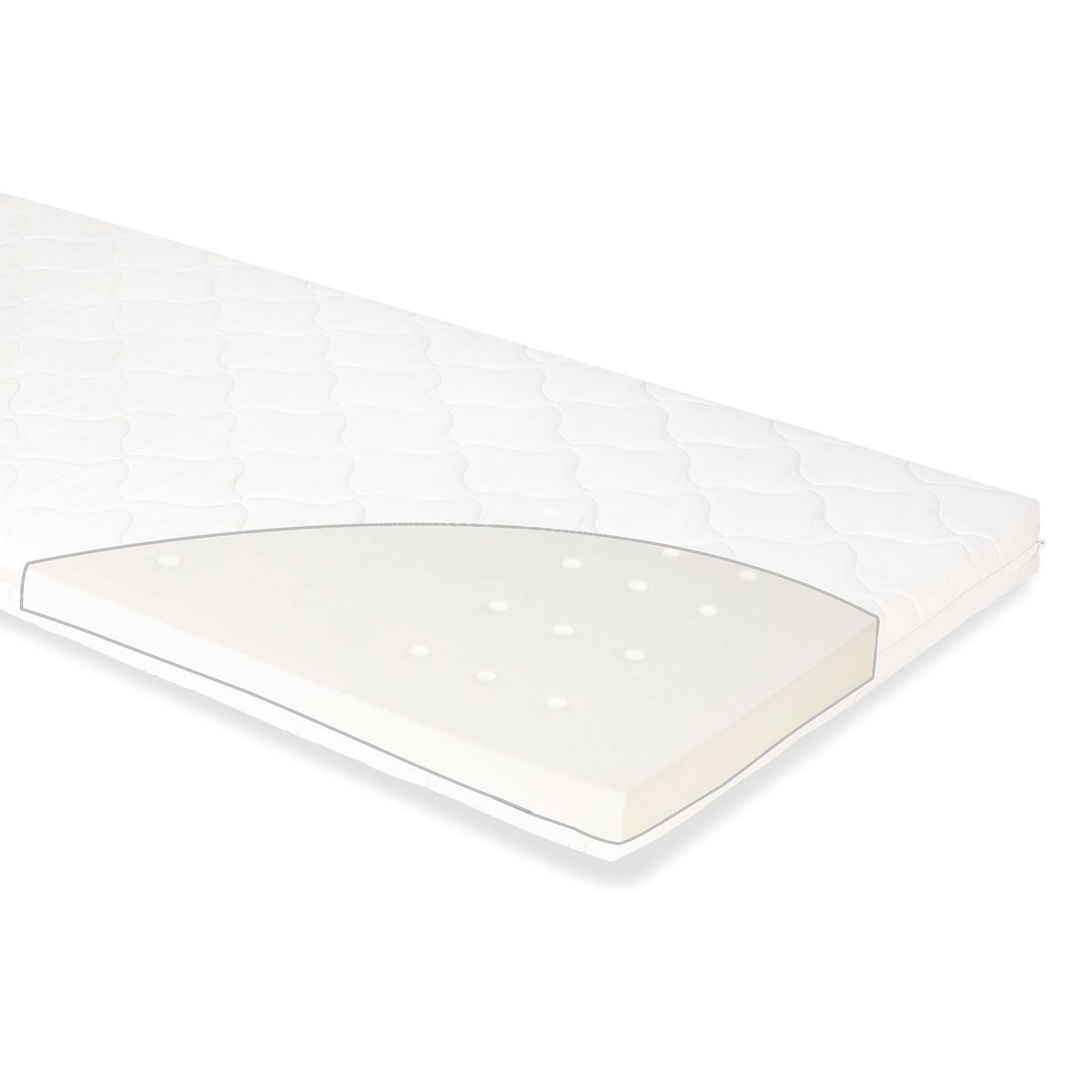 Mattress for Crib - 'Luna Up' - 120x60x8cm - White