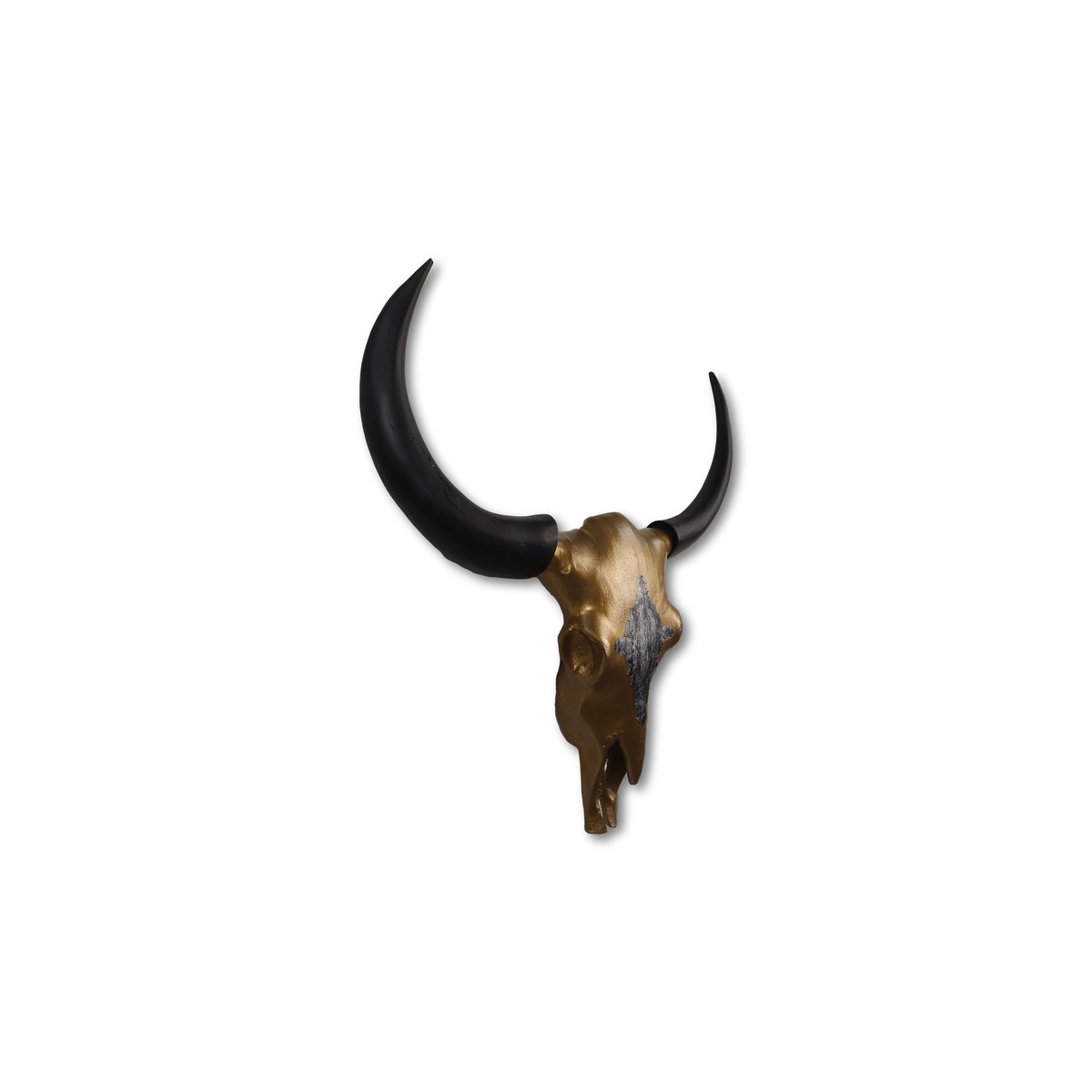 Buffalo head - Large - 80x80x10cm - Metal - Gold/Black