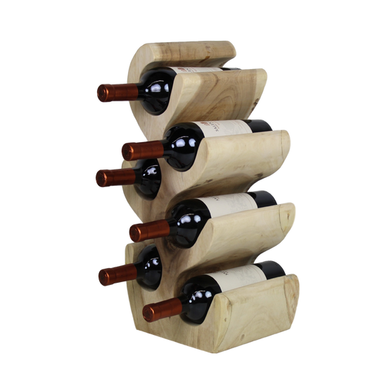 Bottle rack - 6 Bottles - Suarwood - Natural