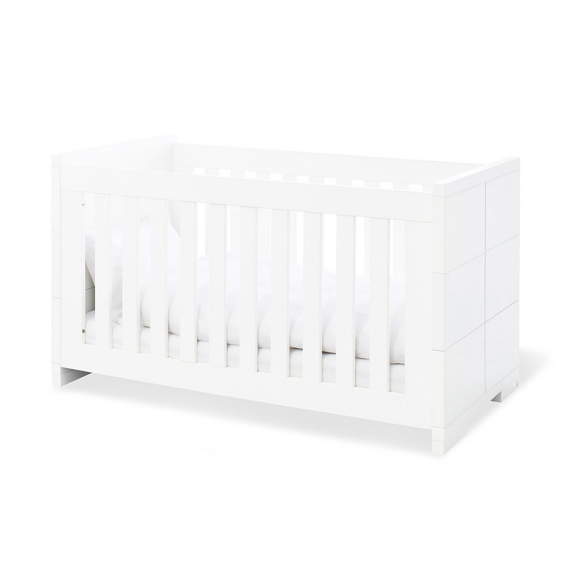 Children's room 'Polar' - 3 parts: Bedstead/Extra Wide Chest of Drawers/Wall Shelf - White