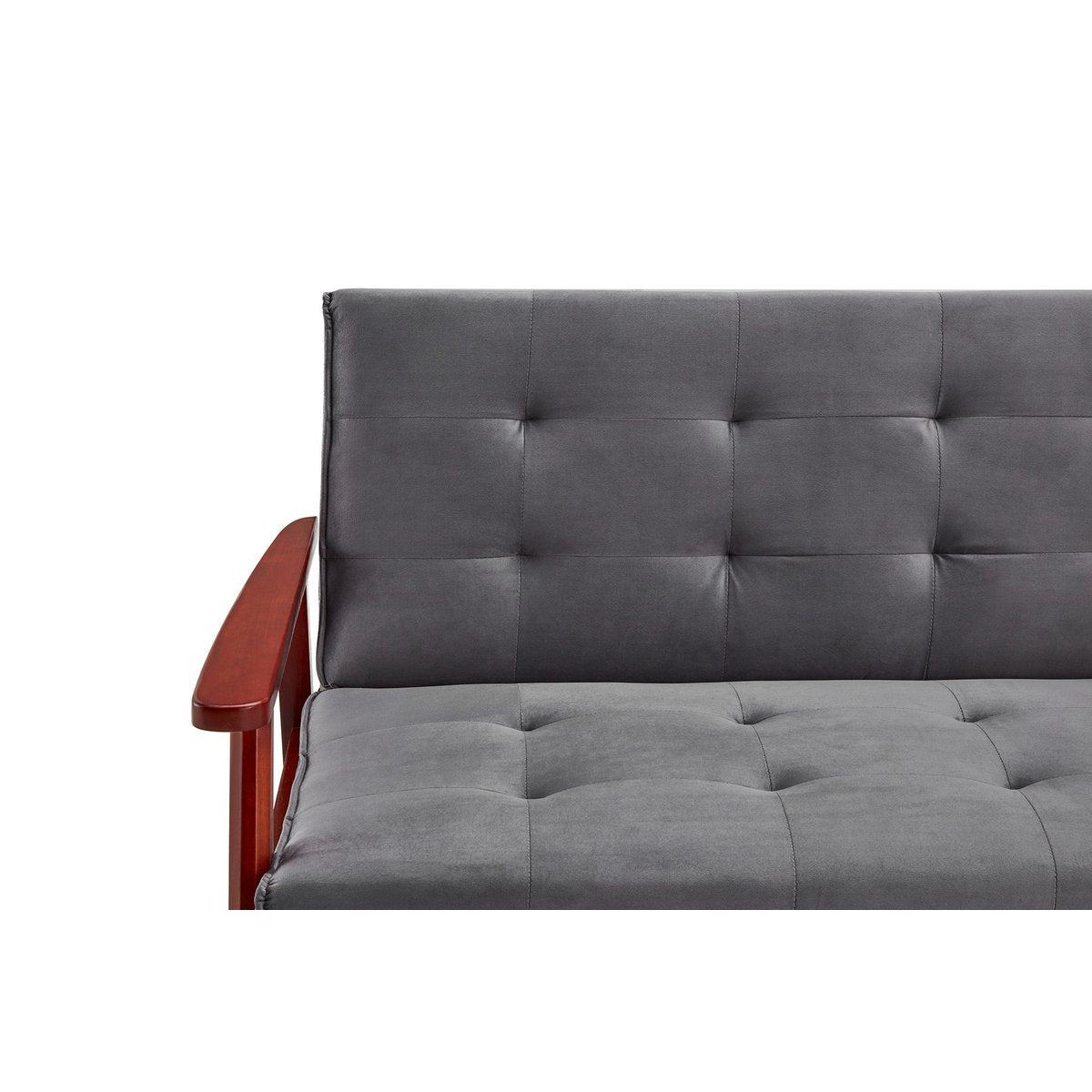 Sofa bed - Scandinavian - 190x85x81cm - Dark Gray/Cherry