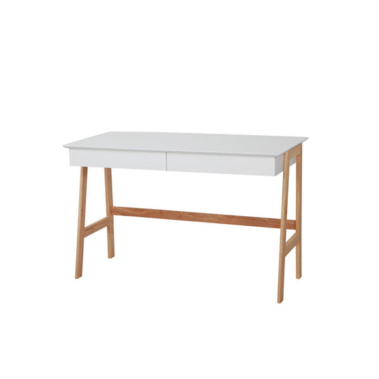 Desk - Scandinavian - 120x77x60cm - White/Natural