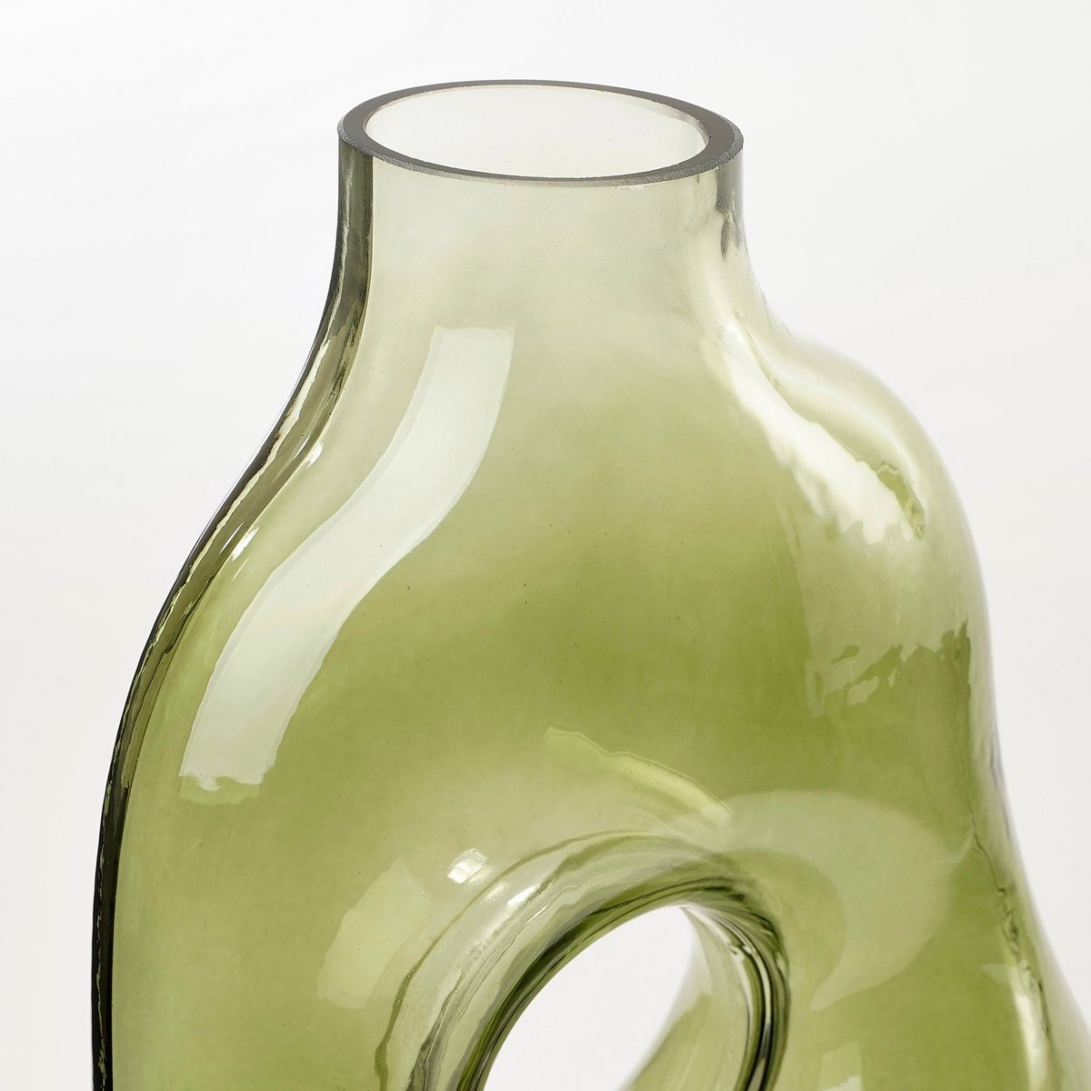 Vase 'Jay' - L19 x B11 x H25 cm - Glas - Hellgrün