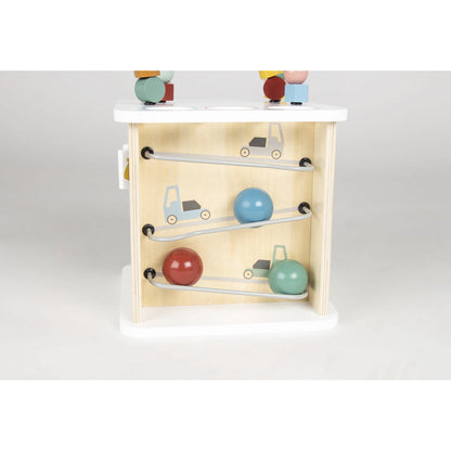 Motor Cube with Marbles and Shape Blocks 'Sanna' - Natural/White