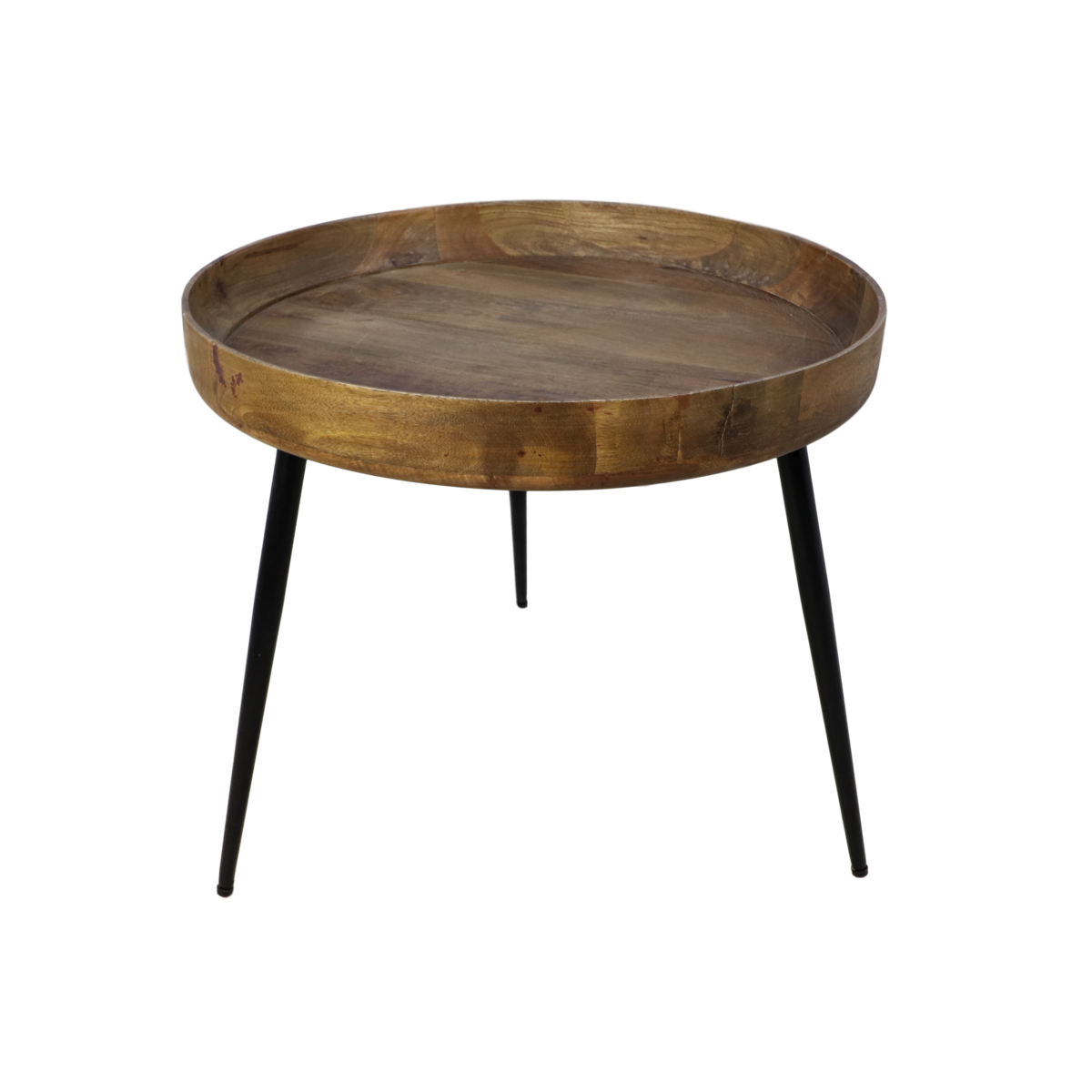 Side table 'Ventura' - 60x60cm - Mango wood/Iron - Natural