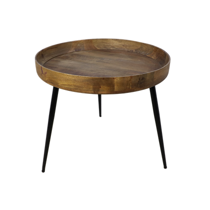 Side table 'Ventura' - 60x60cm - Mango wood/Iron - Natural