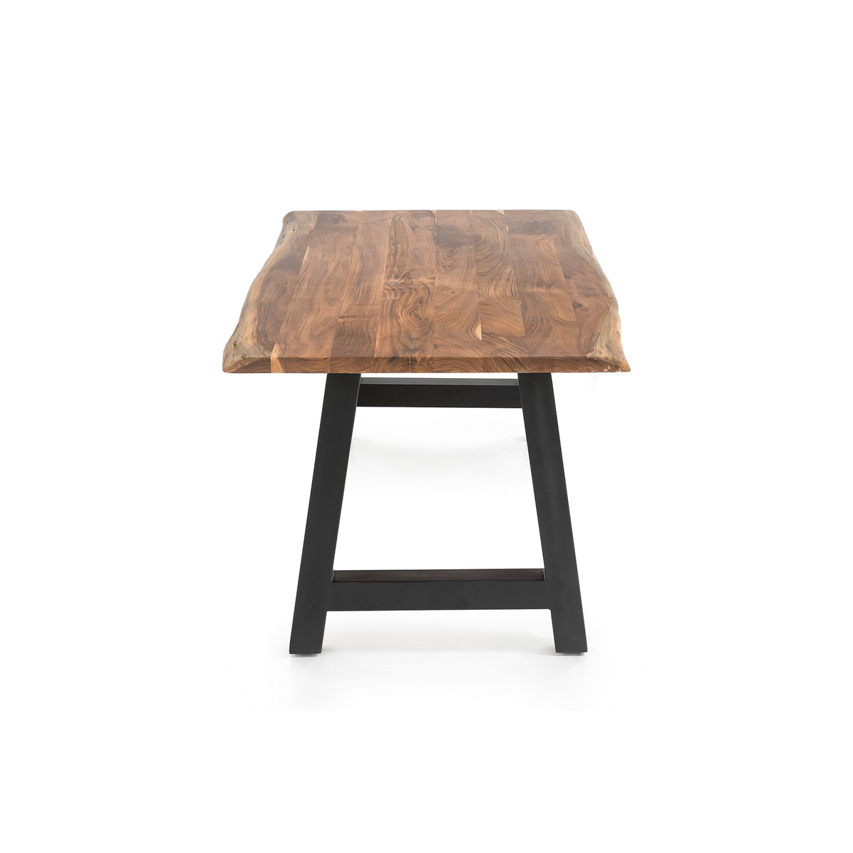 Dining room table - Acacia wood - 140x76.5x80cm - Natural/Black