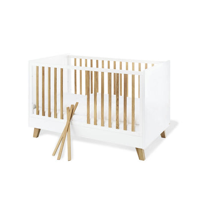 Bedstead 'Pan' - White/Natural