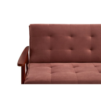 Schlafsofa – skandinavisch – 190 x 85 x 81 cm – Rosa/Kirsche