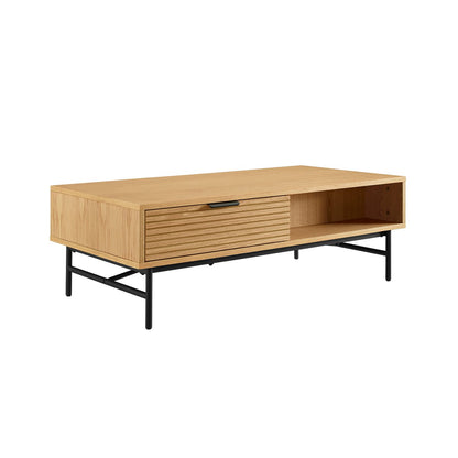 Salontafel - Scandinavisch - Eiken Fineer - Bruin/Zwart