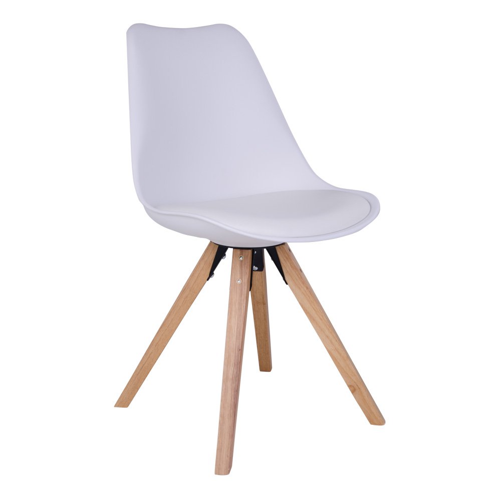 Dining room chair 'Bergen' - Set of 2 - White/Natural