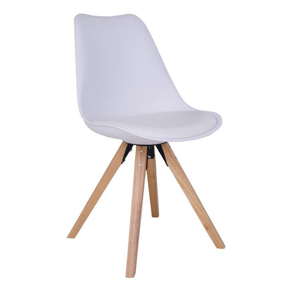 Dining room chair 'Bergen' - Set of 2 - White/Natural