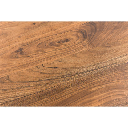 Dining room table - Acacia wood - 140x76.5x80cm - Natural/Black