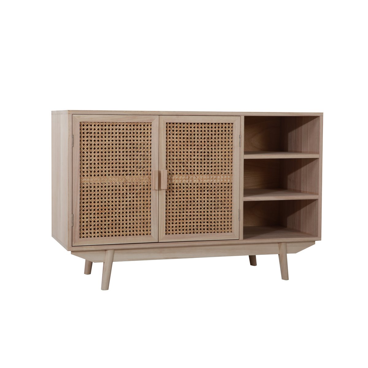 Sideboard - Paulownia wood/Rattan - 107x65x36cm - Natural