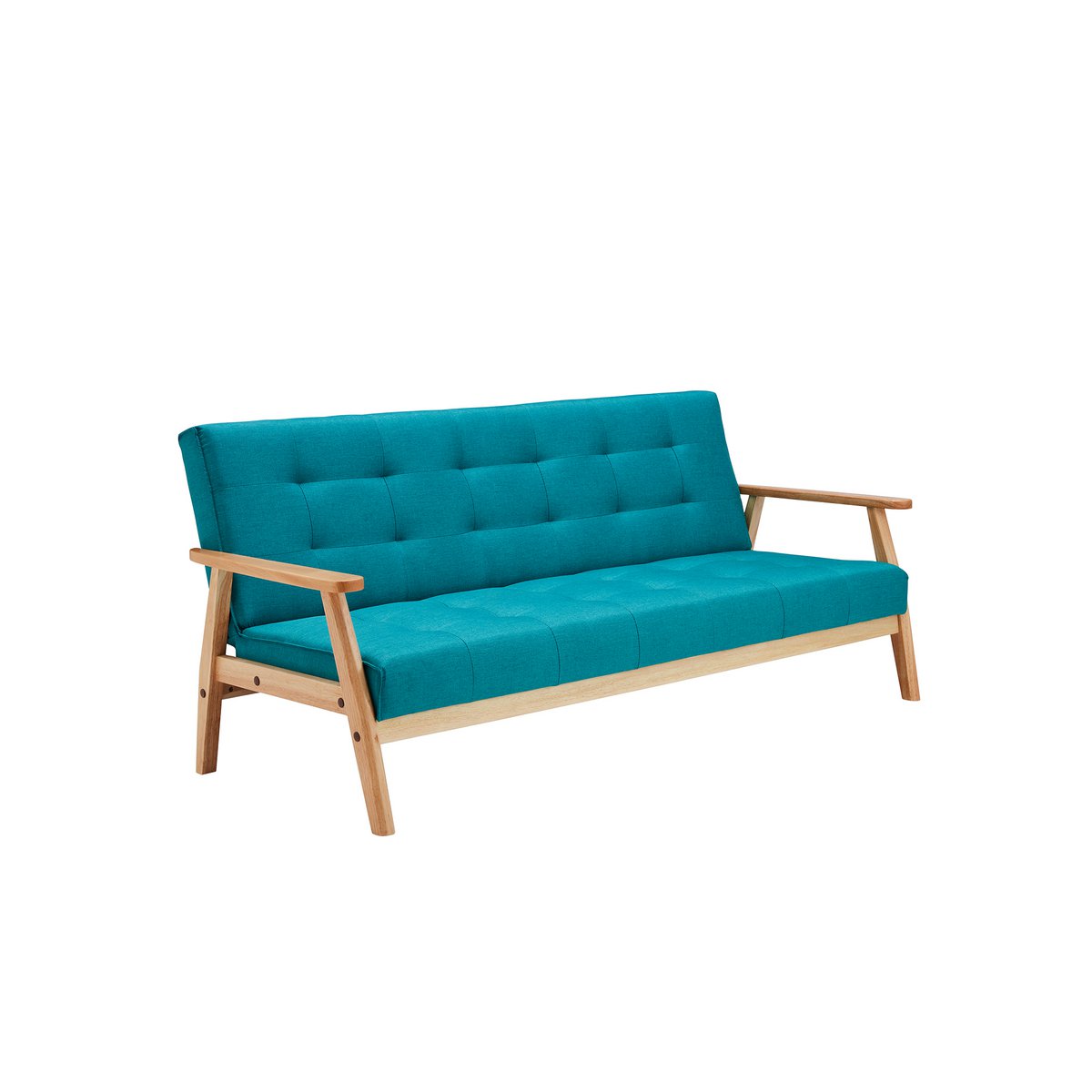 Sofa bed - Scandinavian - 190x85x81cm - Blue/Natural