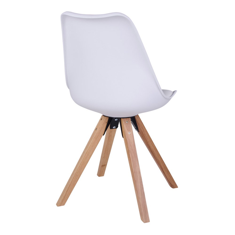 Dining room chair 'Bergen' - Set of 2 - White/Natural