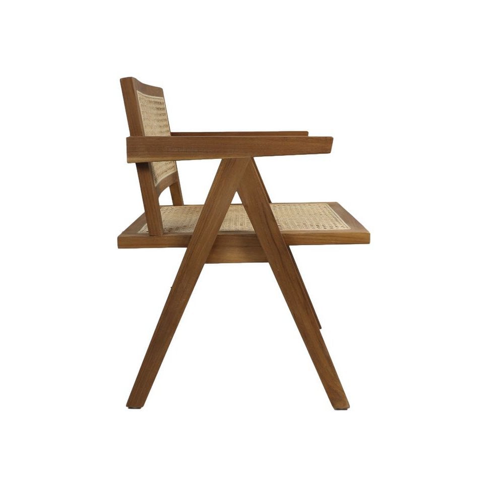 Armchair - 58x60x79cm - Teak/Rattan - Natural