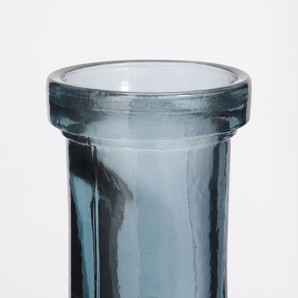 Flaschenvase 'Rioja' - H100 x Ø21 cm - Recyceltes Glas - Hellblau